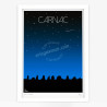 Affiche d'art signée à la main par Eric Garence "Bretagne, Carnac by night"