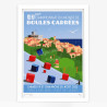 Affiche d'art signée à la main par Eric Garence "Cagnes-sur-Mer, Boules Carrées 2023"