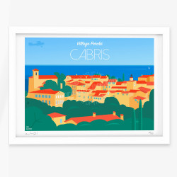 Affiche d'art signée à la main par Eric Garence "Cabris"