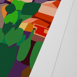 Affiche d'art signée à la main par Eric Garence  ''Nissa La Bella''