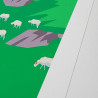 Affiche d'art signée à la main par Eric Garence ''Le Mercantour, le loup et l'agneau''