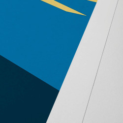 Affiche d'art signée à la main par Eric Garence "Saint-Jeannet, le Baou"