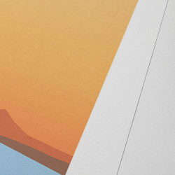 Affiche d'art signée à la main par Eric Garence "Nice Sunset"