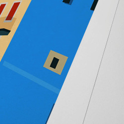 Affiche d'art signée à la main par Eric Garence "Saint-Martin-Vésubie"