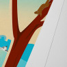 Affiche d'art signée à la main par Eric Garence "Juan-Les-Pins"