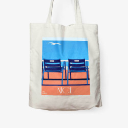 Tote Bag "Nice - Nos 2 chaises bleues"