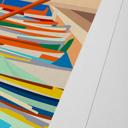 Affiche d'art signée à la main par Eric Garence "Le Port de Nice et Lou Passagin"